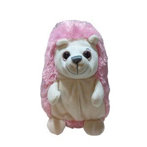 Demdaco Nat & Jules Hedgehog 8 inch Plush Pink White Stuffed Animal Toy